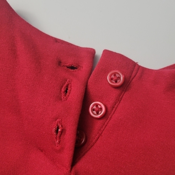 Gymboree Red Bow Button Detail Holiday Dress - Picture 8 of 8